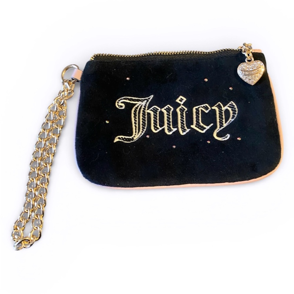Juicy Couture Black Clutch with Gold Chain